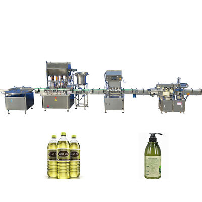 China 100ml - 1000ml Filling Range Lube Oil Filling Machine , 6 Head Liquid Filling Machine supplier