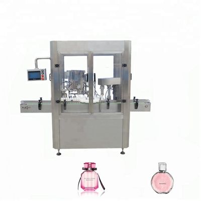 China Pump Head Vial Filling Machine , 20ml - 200ml Perfume Bottling Machine supplier