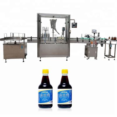 China PLC Control Glass Bottle Capping Machine With 4 Nozzles 750ml - 1000ml Filling Volume supplier