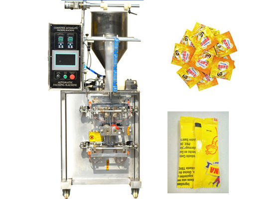 China Piston Pump Tomato Sauce Packaging Machine , Pillow Seal Automatic Packing Machine supplier