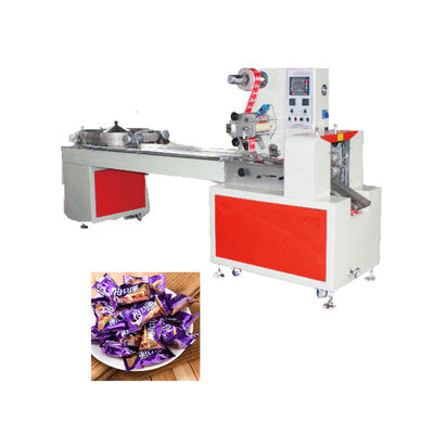 China Flow Wrapper Candy Packing Machine With Double Frequency Inverter Auto Tracking supplier