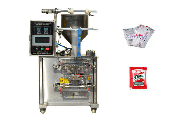 China 304 Stainless Steel Sauce Packing Machine 3/4 Sides Seal / Pillow Seal Type supplier