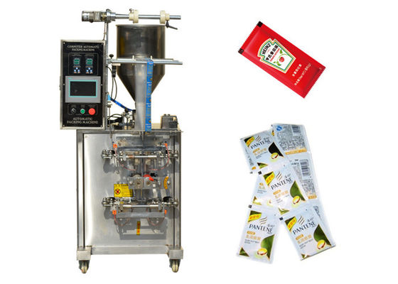 China High Speed Hot Sauce Filling Machine , Three Sides Seal Ketchup Packaging Machine supplier