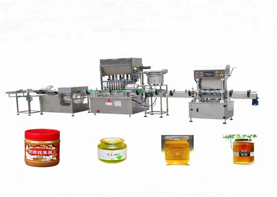 China 10-35 bottles/min Ketchup Filling Machine , GMP Standard Can Filling Machine supplier