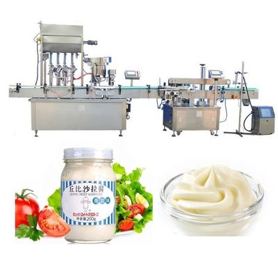 China Tomato Sauce Paste Bottle Filling Machine 4 Heads With 316 Stainless Piston supplier