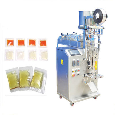 China Automatic Touch Screen Sauce Packing Machine With Piston Pump 5ml - 200ml Filling Volume supplier